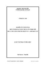 Nghiên cứu phân tích một số kim loại nặng trong sản phẩm chè phú lương bằng phương pháp von   ampe hoà tan