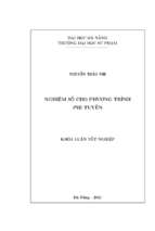 Nghiệm số cho phương trình phi tuyến