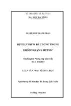 Định lý điểm bất động trong không gian s metric..