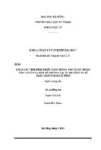 Khảo sát tình hình chiếu sáng phòng học ở cấp trung học cơ sở của một số trường tại tp. đà nẵng và đề xuất giải pháp khắc phục.