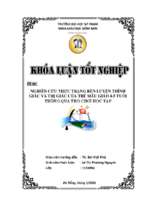 Nghiên cứu thực trạng rèn luyện thính giác và thị giác của trẻ mẫu giáo 4 5 tuổi thông qua trò chơi học tập.