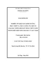 Nghiên cứu khả năng sinh trưởng, phát triển và chất lượng của một số loại rau trồng bằng kỹ thuật thủy canh trong điều kiện sinh thái đảo cù lao chàm, tp. hội an, tỉnh quảng nam.