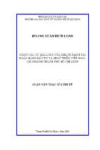 Nâng cao sự hài lòng của khách hàng tại ngân hàng đầu tư và phát triển việt nam chi nhánh tp. hồ chí minh