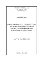 Nghiên cứu phân lập và xác định cấu trúc một số hợp chất hóa học có trong cao chiết nước rễ cây đinh lăng [polyscias fruticosa (l.) harms].