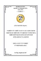 Nghiên cứu chiết tách và xác định thành phần dịch chiết rễ củ nghệ đen ở tỉnh thừa thiên huế trong dung môi hỗn hợp etylaxetat và axeton.