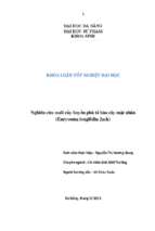 Nghiên cứu nuôi cấy huyền phù tế bào cây mật nhân (eurycoma longifolia jack).