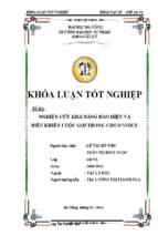 Nghiên cứu khả năng báo hiệu và điều khiển cuộc gọi trong cisco voice..