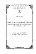 Nghiên cứu năng lực giải quyết mâu thuẫn của học sinh trường thcs nguyễn thị định quận cẩm lệ, thành phố đà nẵng.