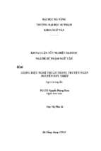 Giọng điệu nghệ thuật trong truyện ngắn nguyễn huy thiệp.