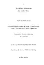 Giải pháp phát triển dịch vụ tài chính tại tổng công ty bưu chính việt nam
