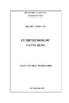 Lý thuyết đồng dư và ứng dụng..