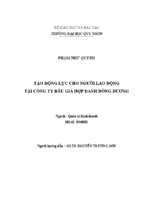 Tạo động lực cho người lao động tại công ty đấu giá hợp danh đông dương