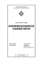 Hoàn thiện hệ thống kiểm soát nội bộ cho doanh nghiệp vừa và nhỏ tại địa bàn quận ninh kiều thành phố cần thơ