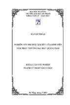 Nghiên cứu trí tuệ cảm xúc của sinh viên năm nhất trường đại học quảng nam.