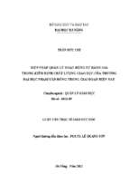 Biện pháp quản lý hoạt động tự đánh giá trong kiểm định chất lượng giáo dục của trường đại học phạm văn đồng trong giai đoạn hiện nay.