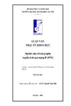 Nghiên cứu về công nghệ truyền hình qua mạng ip (iptv)