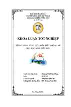 Hình thành năng lực hiểu biết thống kê cho học sinh tiểu học.