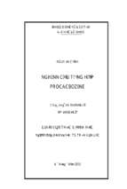 Nghiên cứu tổng hợp procacbozine.