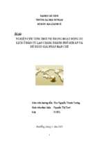 Nghiên cứu tính thời vụ trong hoạt động du lịch ở đảo cù lao chàm, thành phố hội an và đề xuất giải pháp hạn chế.