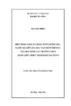 Biện pháp quản lý hoạt động kiểm tra   đánh giá kết quả học tập môn thể dục của học sinh các trường thcs quận liên chiểu thành phố đà nẵng.
