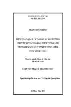 Biện pháp quản lý công tác bồi dưỡng chuyên môn cho giáo viên tiếng anh trung học cơ sở ở huyện vũng liêm, tỉnh vĩnh long.
