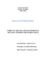 Nghiên cứu tiêu chí và đề xuất mô hình mái nhà xanh   vườn đứng cho đô thị cổ hội an.