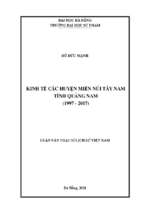 Kinh tế các huyện miền núi tây nam tỉnh quảng nam (1997   2017)_1
