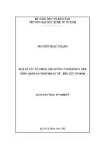 Một số yếu tố chính ảnh hưởng đến hành vi tiêu dùng quần áo thời trang nữ   khu vực thành phố hồ chí minh.
