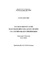 Xây dựng đội ngũ cán bộ đoàn thanh niên cộng sản hồ chí minh các cấp trên địa bàn tỉnh bình định