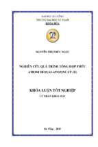 Nghiên cứu quá trình tổng hợp phức amoni đioxalatozincat (ii).