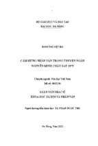 Cảm hứng nhân văn trong truyện ngắn nguyễn minh châu sau 1975...