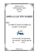 Các định lý cơ bản về nghiệm của đa thức và ứng dụng.