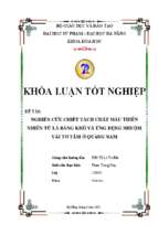 Nghiên cứu chiết tách chất màu thiên nhiên từ lá bàng khô và ứng dụng nhuộm vải tơ tằm ở quảng nam