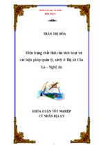 Hiện trạng chất thải rắn sinh hoạt và các biện pháp quản lý, xử lý ở thị xã cửa lò – nghệ an.