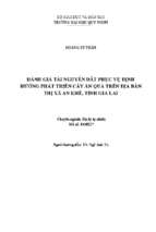 Đánh giá tài nguyên đất phục vụ định hướng phát triển cây ăn quả trên địa bàn thị xã an khê, tỉnh gia lai