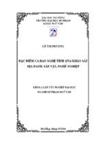 Đặc điểm ca dao nghệ tĩnh qua khảo sát địa danh, sản vật, nghề nghiệp.