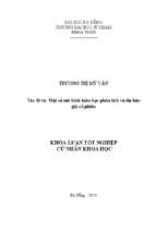 Một số mô hình toán học phân tích và dự báo giá cổ phiếu..