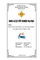 Bảo tồn và phát huy các giá trị văn hóa của nhà vườn an hiên   huế...