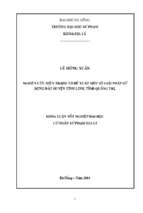 Nghiên cứu hiện trạng và đề xuất một số giải pháp sử dụng đất huyện vĩnh linh, tỉnh quảng trị.