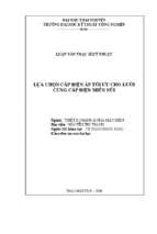 Lựa chọn cấp điện áp tối ưu cho lưới cung cấp điện miền núi