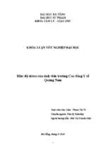 Mức độ stress của sinh viên trường cao đẳng y tế quảng nam.