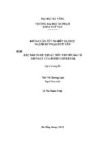 Đặc sắc nghệ thuật tiểu thuyết bác sĩ zhivago của boris pasternak.