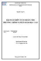 Bài toán biên tuần hoàn cho phương trình vi phân hàm bậc cao