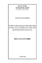 Nghiên cứu hoàn thiện quy trình nhân giống in vitro loài lan quý hiếm huyết nhung trơn (renanthera imschootiana rolfe)