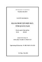 Địa danh huyện điện bàn, tỉnh quảng nam...
