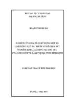 Nghiên cứu khả năng sử dụng một số loài động vật hai mảnh vỏ để giám sát ô nhiễm kim loại nặng tại khu vực cửa sông kôn và đầm thị nại, tỉnh bình định.