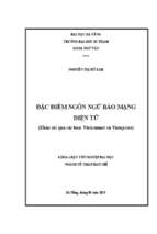 Đặc điểm ngôn ngữ báo mạng điện tử (khảo sát qua các báo vietnamnet và vnexpress).
