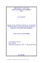 Nghiên cứu đặc điểm nông sinh học và các biện pháp kỹ thuật nâng cao năng suất, phẩm chất một số giống cúc ở vùng trồng hoa thanh hóa