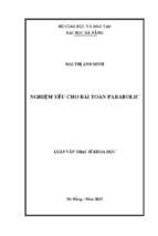 Nghiệm yếu cho bài toán parabolic..