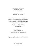 Hình tượng con người cô đơn trong sáng tác của nam cao.